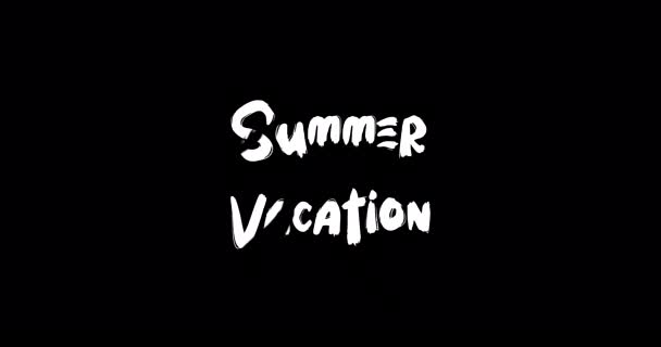字体文字动画在黑色背景下的夏季假期转换效应 — 图库视频影像