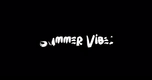 字体文字动画在黑色背景下的夏季振动转换效应 — 图库视频影像