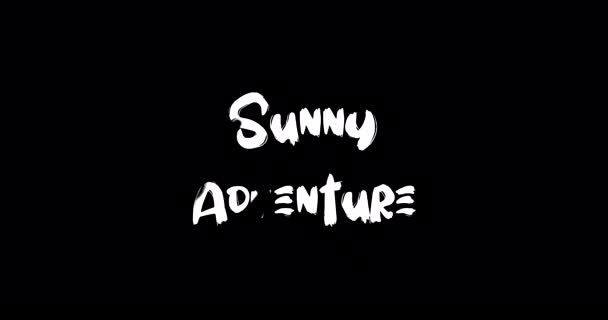 字体文字动画对黑幕背景的阳光冒险Grunge转换效应 — 图库视频影像