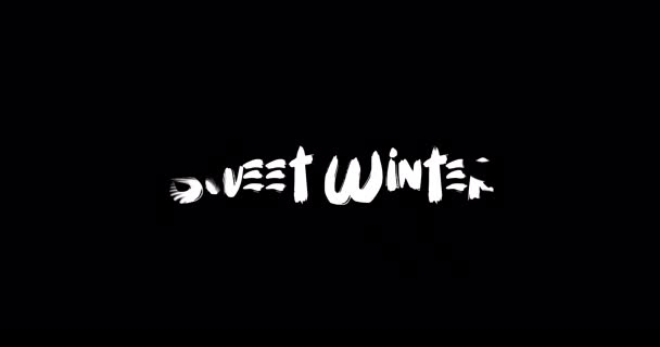 Sweet Winter Grunge Efecto Transición Tipografía Animación Texto Sobre Fondo — Vídeo de stock