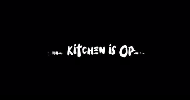 Dapurnya Adalah Open Grunge Transition Effect Typography Text Animation Black — Stok Video