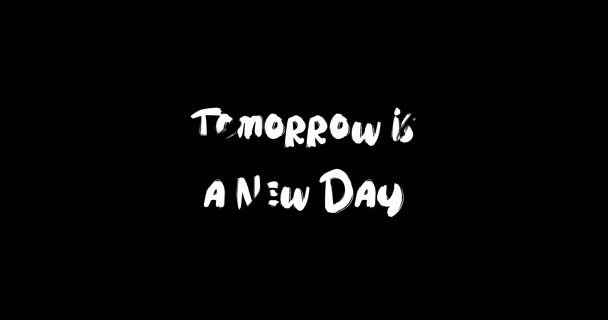 Tomorrow New Day Grunge Transition Effect Typography Text Animation Black — Stok Video