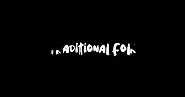Folk Traditionnel Grunge Transition Effet Typographie Texte Animation Sur Fond — Video