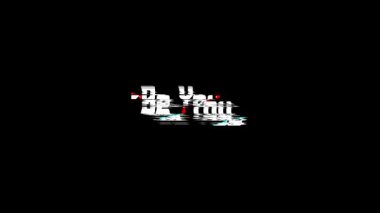 Be You Digital Glitch Metin Efekti Siyah Arkaplan Aşk Alıntısı