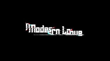 Modern Aşk Dijital Glitch Metin Efekti Siyah Arkaplan Aşkı Alıntısı