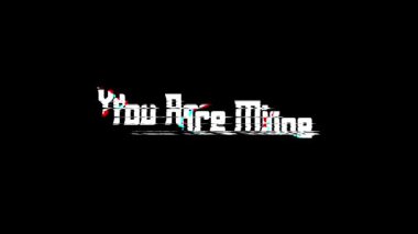 Sen Min Digital Glitch Metin Efektisin Siyah Arkaplan Aşk Alıntısı