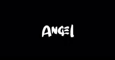 Melek Sevgisi Grunge Geçiş Efekti Metin Tipografisi Siyah Arkaplan Animasyonu 
