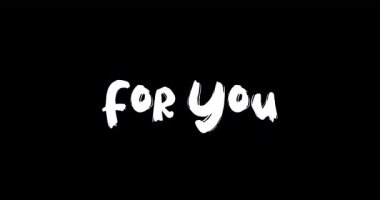 Grunge Geçiş Efektini Sevdiğin İçin Siyah Arkaplan Üzerine Metin Tipografi Animasyonu 