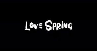  Aşk Baharı Aşkı Grunge Geçiş Efekti Metin Tipografisi Siyah Arkaplan Animasyonu 