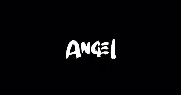 Angel Love Quote Grunge Átmeneti Hatása Szöveg Tipográfia Animáció Fekete — Stock videók