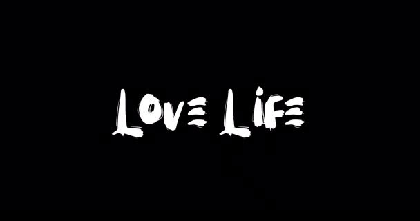 Aşk Hayatı Aşk Grunge Geçiş Efekti Metin Tipografisi Siyah Arkaplan — Stok video