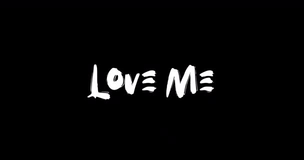 Love Love Idézet Grunge Átmeneti Hatása Szöveg Tipográfia Animáció Fekete — Stock videók