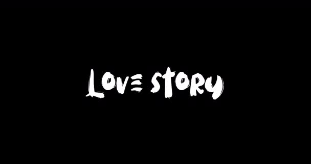 爱情故事爱情引证文字地形图动画对黑人背景的转换效应 — 图库视频影像