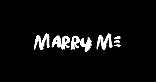 Marry Love Zitat Grunge Übergangseffekt Von Text Typografie Animation Auf — Stockvideo