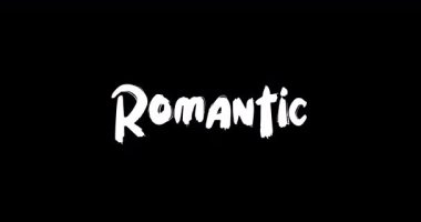 Kara Arkaplan Üzerine Metin Tipografi Animasyonunun Romantik Aşk Alıntısı Grunge Geçiş Efekti 