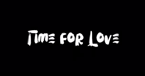 Time Love Love Quote Grunge Transition Effect Text Typography Animation — Stock Video