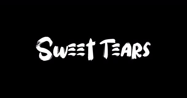 Tatlı Gözyaşı Sevgisi Grunge Geçiş Efekti Metin Tipografisi Siyah Arkaplan — Stok video