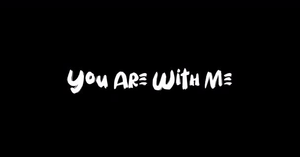 Jesteś Mną Love Quote Grunge Transition Effect Text Typography Animation — Wideo stockowe