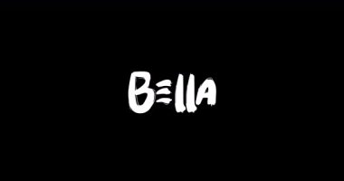 Grunge 'daki Bella Kadın Adı Siyah Arkaplan' da Cüretkar Metin Tipografisinin Geçiş Efektini Çözdü 