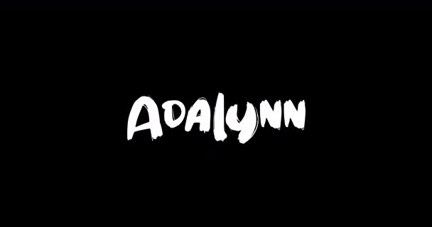 Adalynn Nome Delle Donne Grunge Sciogliere Effetto Transizione Della Tipografia — Video Stock