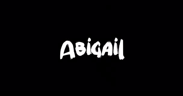 Ben Abigail Naam Van Vrouw Grunge Los Overgangseffect Van Geanimeerde — Stockvideo
