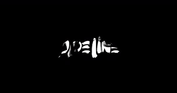 动画粗体文字字体在黑色背景下的过渡效果在Grunge消解中的直列妇女名 — 图库视频影像
