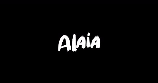 Alaia Women Name Grunge Rozpuścić Efekt Przejściowy Animowanego Pogrubionego Tekstu — Wideo stockowe
