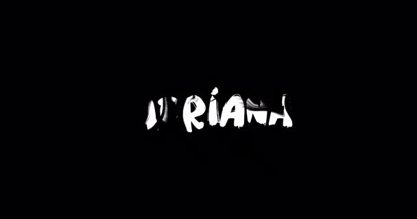 Adriana Women Name Grunge Rozwiąż Przejściowy Efekt Animowanej Pogrubionej Typografii — Wideo stockowe