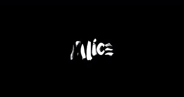 Alice Women Name Grunge Los Overgangseffect Van Geanimeerde Vetgedrukte Teksttypografie — Stockvideo