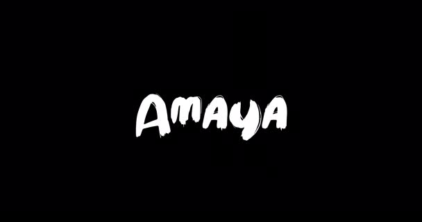 Amaya Women Name Grunge Розв Язаний Перехідний Вплив Анімаційної Сміливої — стокове відео