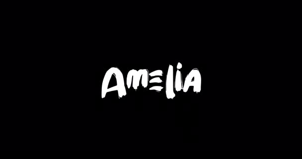 Amelia Women Name Grunge Los Overgangseffect Van Geanimeerde Vetgedrukte Teksttypografie — Stockvideo