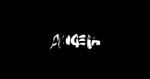 Angela Women Name Grunge Dissolve Transition Effect Animated Bold Text — Stock Video