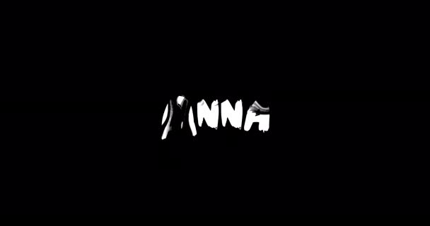 Anna Women Name Grunge Los Overgangseffect Van Geanimeerde Vetgedrukte Teksttypografie — Stockvideo