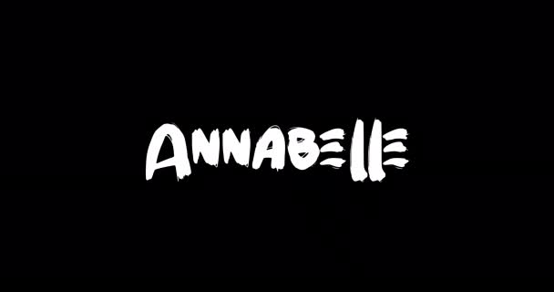 Annabelle Women Name Grunge Disuelve Efecto Transición Tipografía Texto Negrita — Vídeo de stock