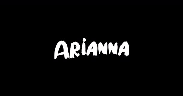 Nome Arianna Donne Grunge Sciogliere Effetto Transizione Testo Grassetto Animato — Video Stock
