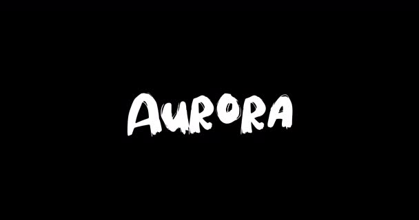 Aurora Donne Nome Grunge Sciogliere Effetto Transizione Testo Grassetto Animato — Video Stock