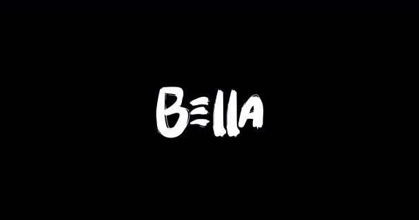 Bella Women Name Grunge Dissolve Efeito Transição Tipografia Texto Negrito — Vídeo de Stock