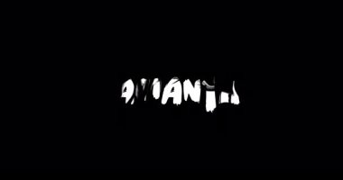 Siyah Arkaplan Üzerine Cesur Metin Animasyonunun Dijital Grunge Geçiş Efektinde Samantha Kadın Adı 