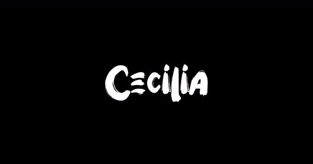 Cecilia Women Name Grunge Rozpuścić Efekt Przejściowy Animowanej Pogrubionej Typografii — Wideo stockowe