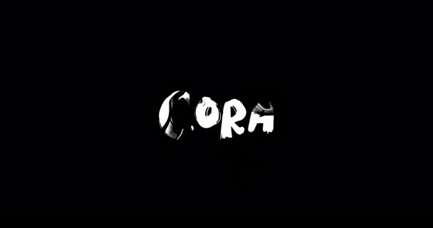 Cora Women Name Grunge Los Overgangseffect Van Geanimeerde Vetgedrukte Teksttypografie — Stockvideo