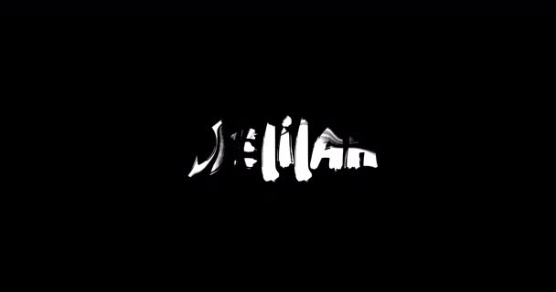 Delilah Women Name Grunge Animált Félkövér Szövegtipográfia Átmeneti Hatása Fekete — Stock videók