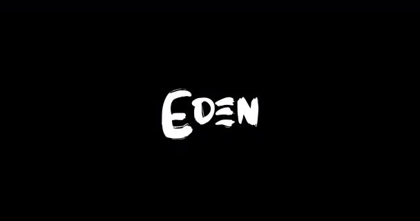 Eden Women Name Grunge Dissolve Transition Effect Animated Bold Text — Stok Video