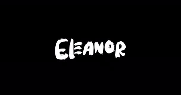 Eleanor Donne Nome Grunge Sciogliere Effetto Transizione Testo Grassetto Animato — Video Stock