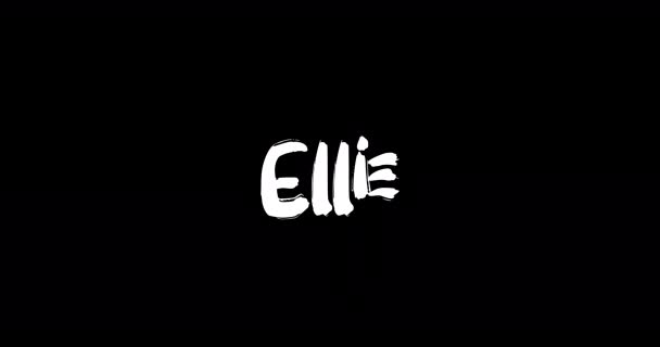 Ellie Donne Nome Grunge Sciogliere Effetto Transizione Testo Grassetto Animato — Video Stock