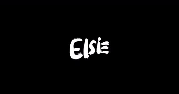 Elsie Women Name Grunge Rozwiąż Przejściowy Efekt Animowanej Pogrubionej Typografii — Wideo stockowe