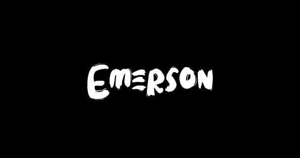 Nome Delle Donne Emerson Grunge Sciogliere Effetto Transizione Della Tipografia — Video Stock
