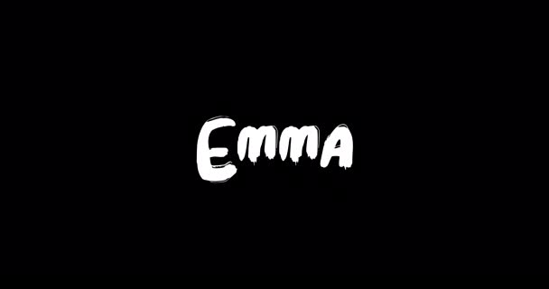 Emma Donne Nome Grunge Sciogliere Effetto Transizione Testo Grassetto Animato — Video Stock
