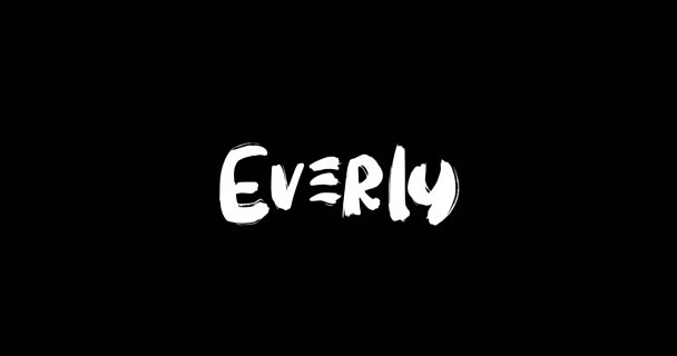 Everly Women Name Grunge Dissolve Efeito Transição Tipografia Texto Negrito — Vídeo de Stock