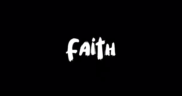 Faith Women Name Grunge Los Overgangseffect Van Geanimeerde Vetgedrukte Teksttypografie — Stockvideo