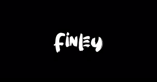 Finley Donne Nome Grunge Sciogliere Effetto Transizione Testo Grassetto Animato — Video Stock